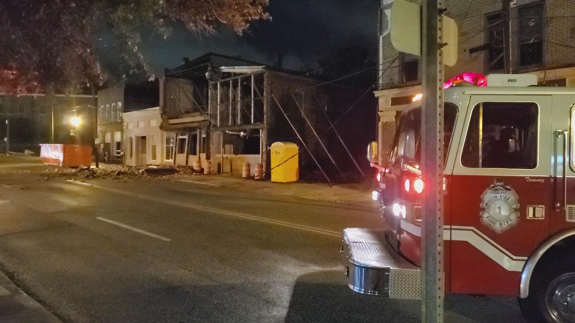 Bibb firefighters say a vacant building was damaged on Forsyth Road near H&H restaurant.
