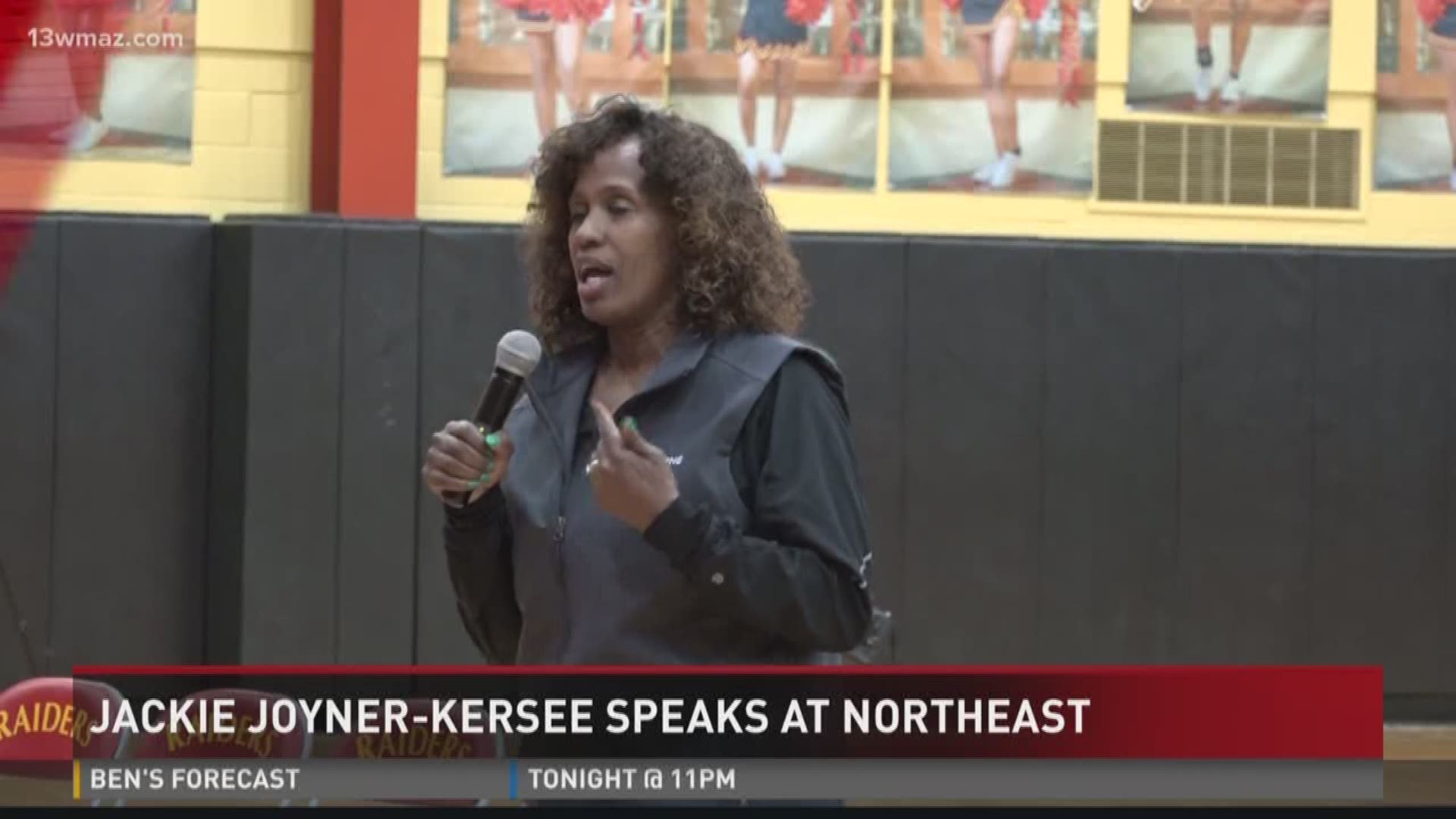 Jackie Joyner-Kersee speaks at Northeast