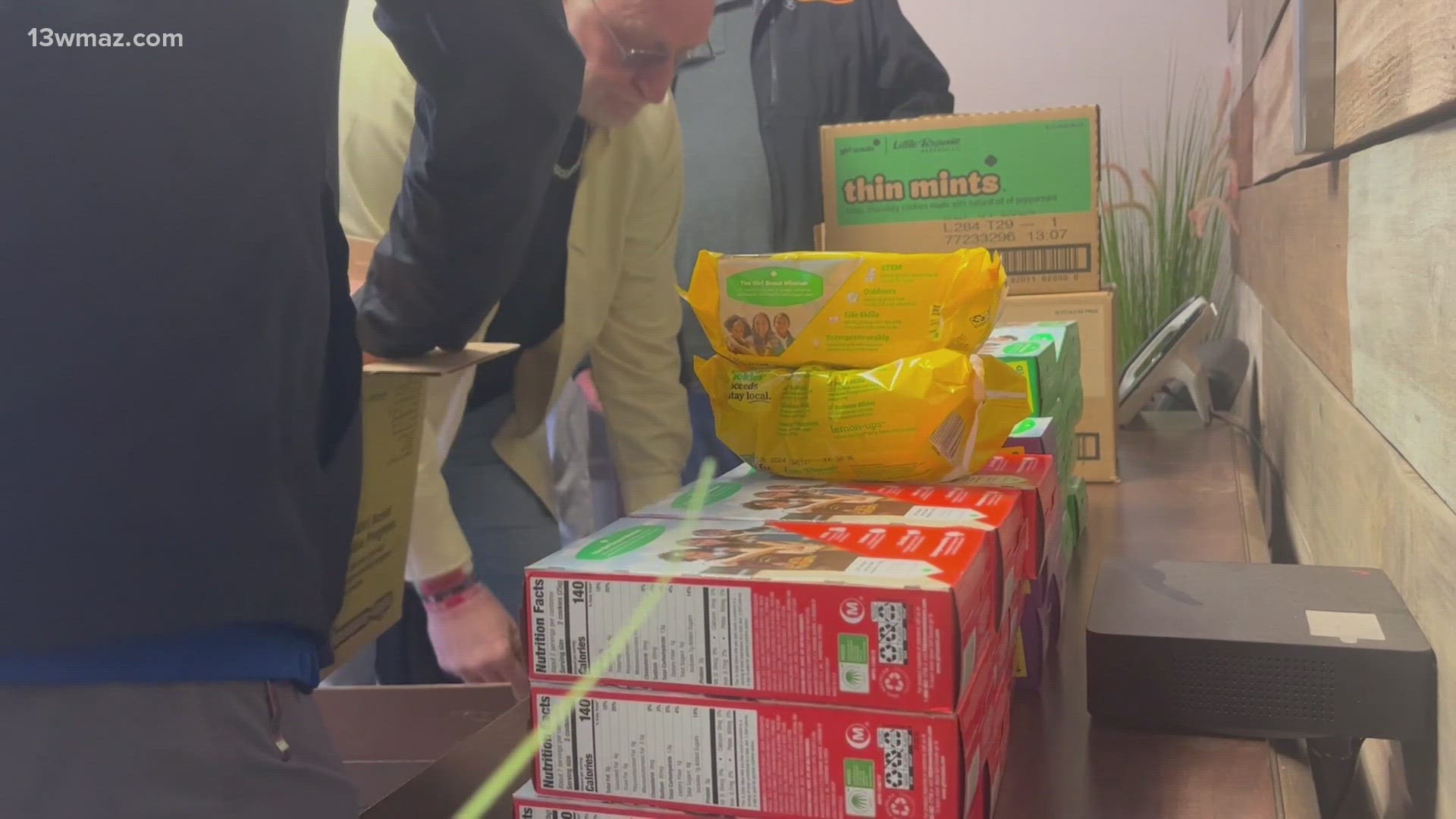 For six years, Mia Johnson has donated boxes of Girl Scout Cookies to the Rescue Mission of Middle Georgia.