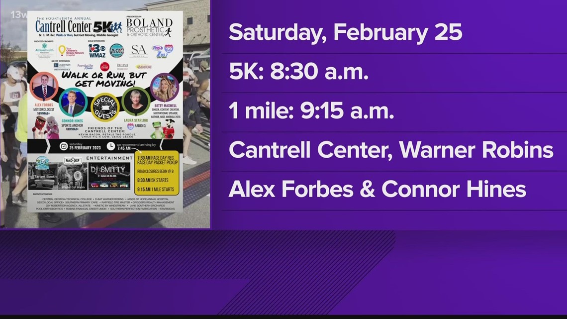 Lace up those running shoes! Cantrell Center 5K returns