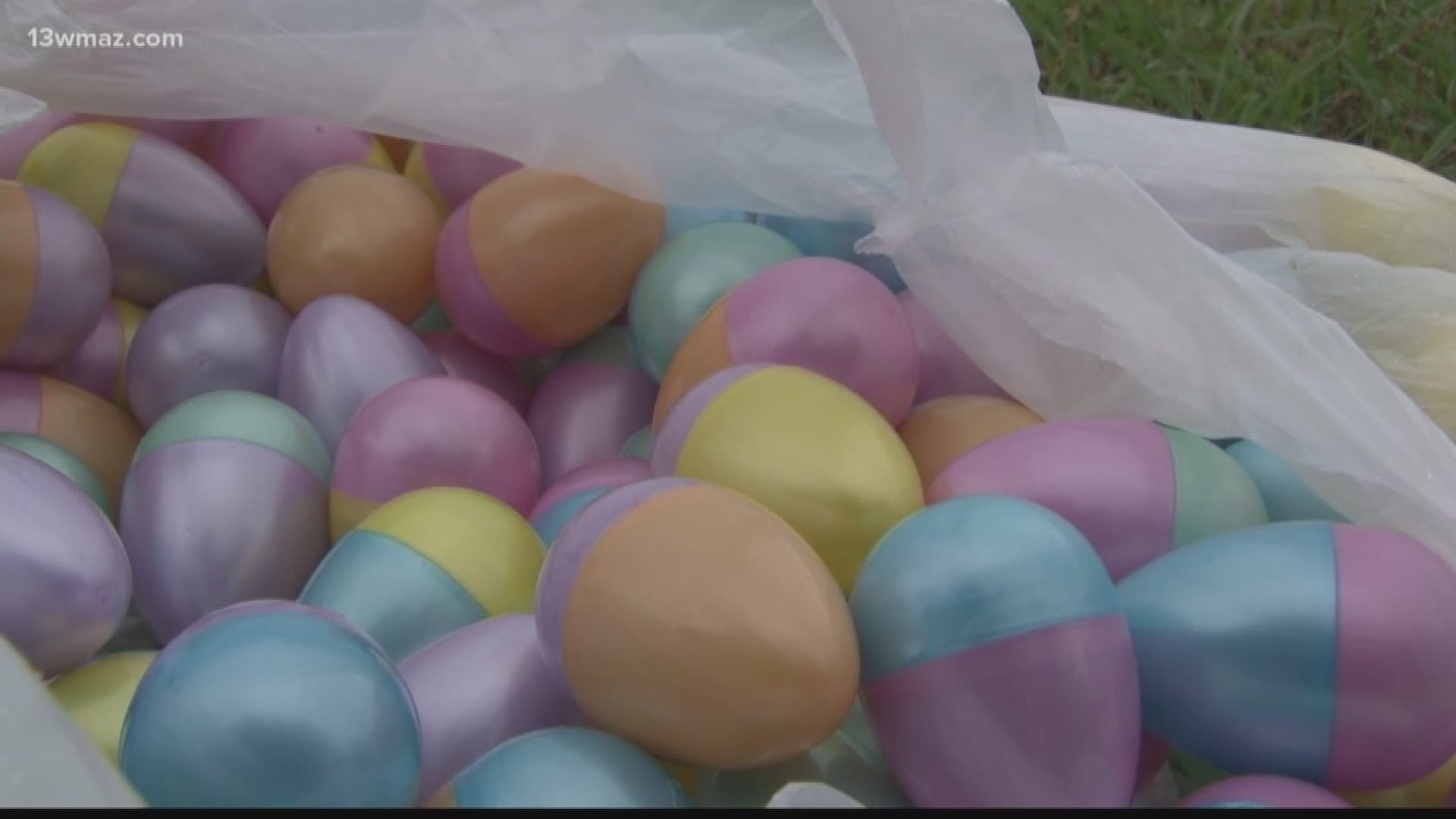 Dozens of people showed up to Tattnall Square Park in Macon for an Easter Egg Hunt hosted by New City Church. Kids filled their baskets with dozens of eggs scattered across the lawn.