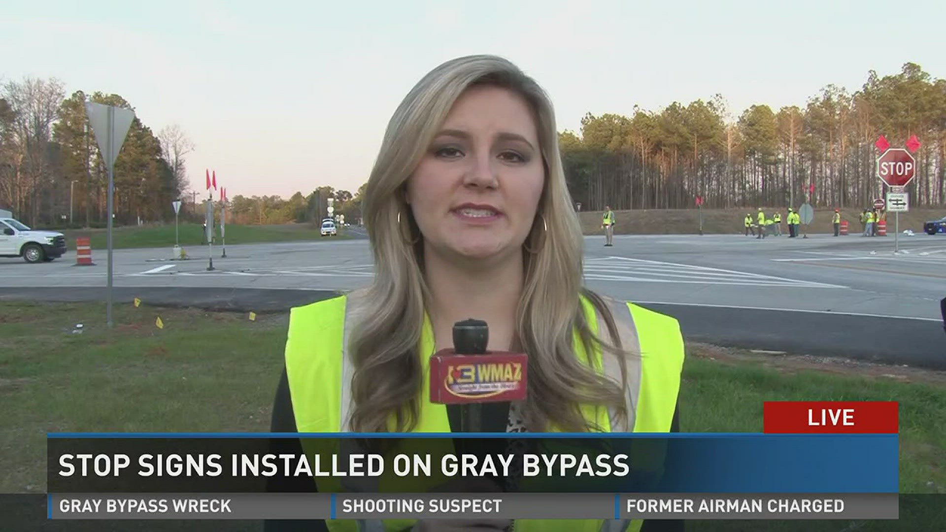 Stop signs installed at Gray Bypass