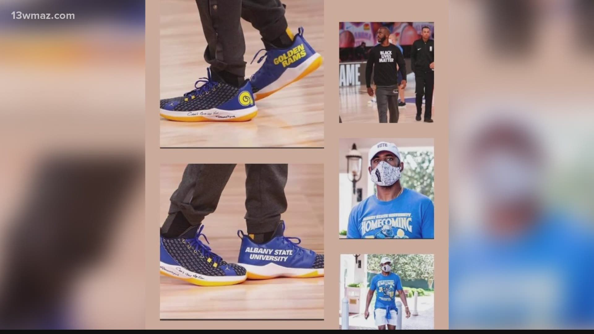 NBA All Star and activist, Oklahoma City's Chris Paul also known as CP3 donned a pair of sneakers highlighting Albany State University