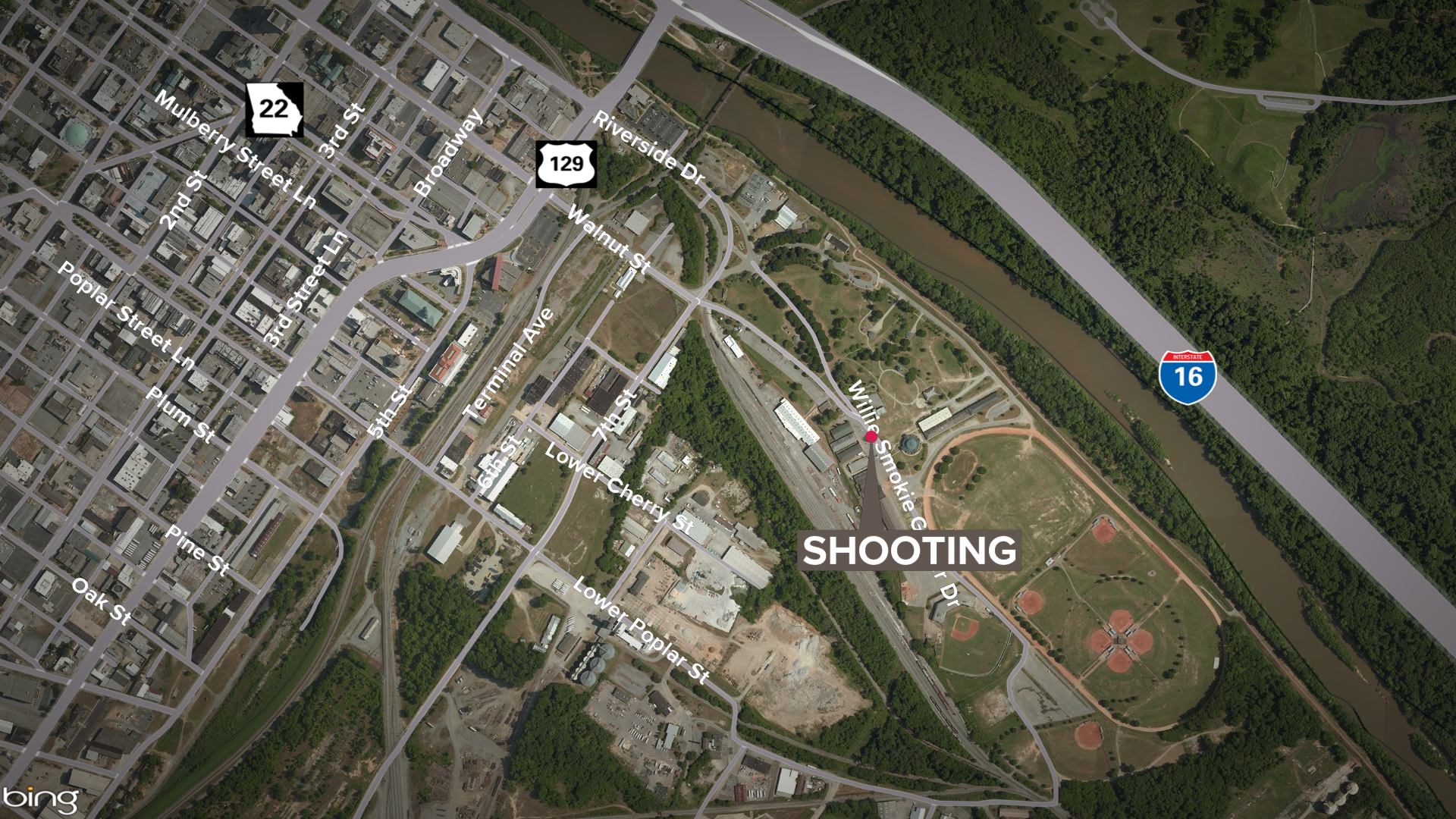 Two men are in stable condition after being shot in the Elaine H. Lucas Senior Center parking lot Sunday night.