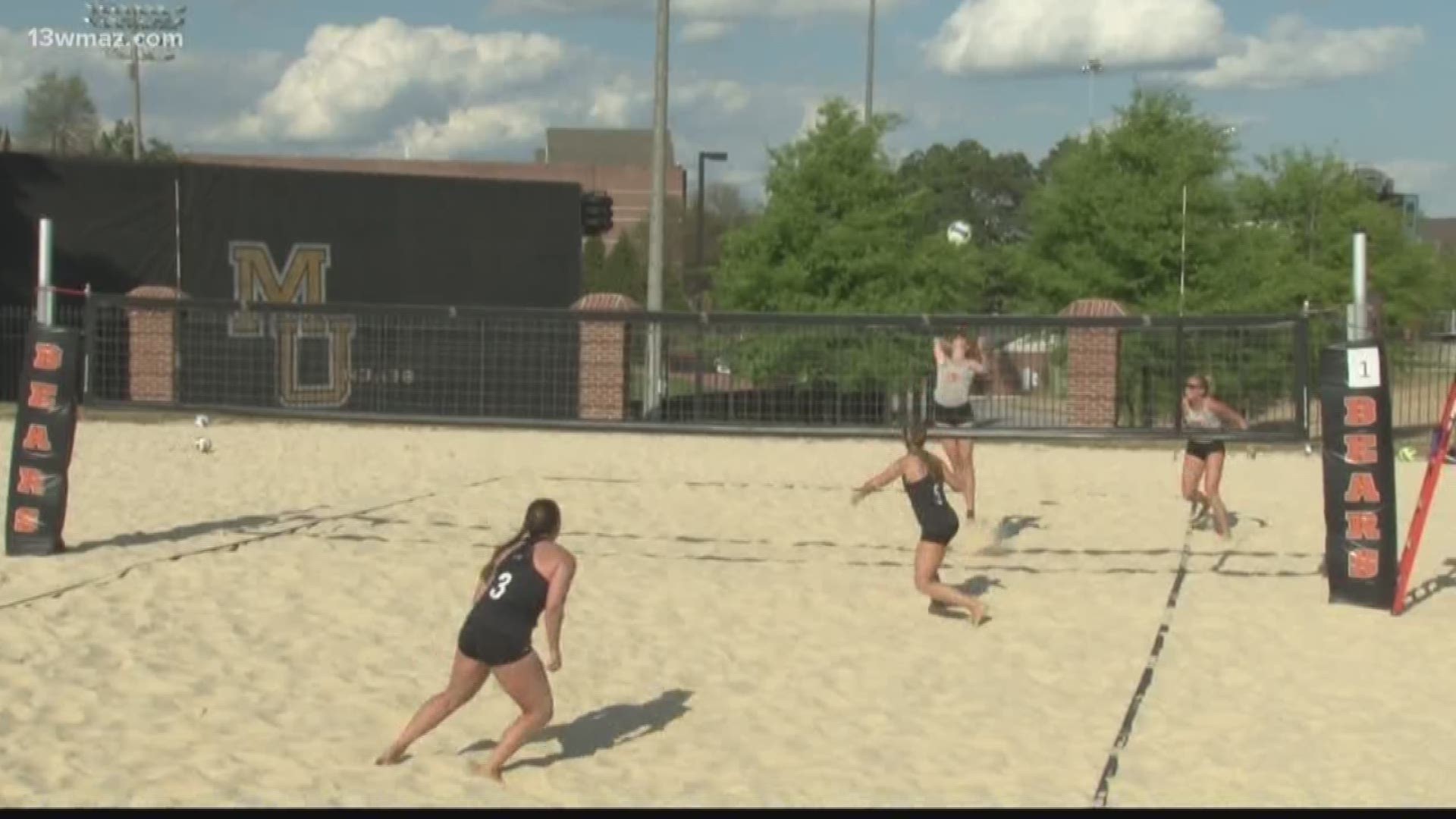 Mercer sand volleyball splits