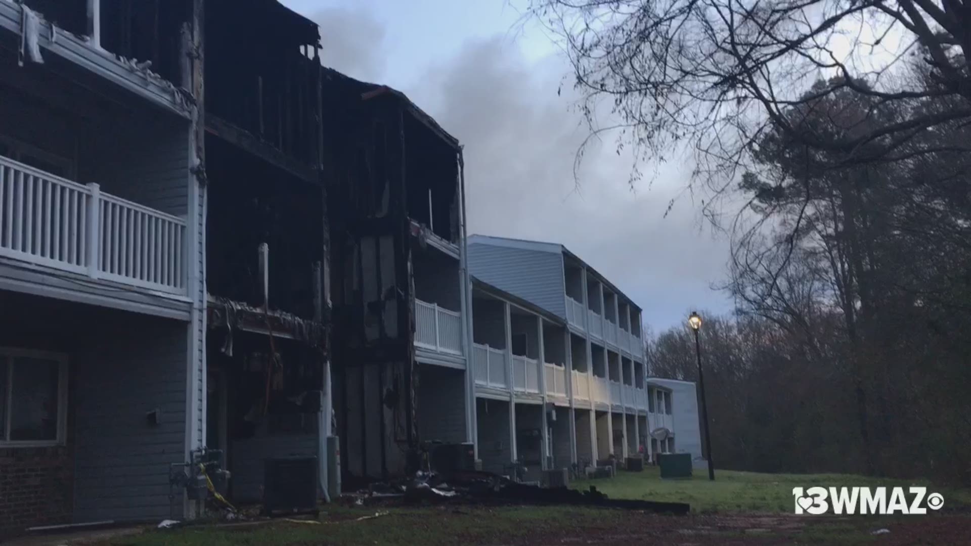 Green Meadows Townhouses on Log Cabin Drive caught fire Wednesday morning.