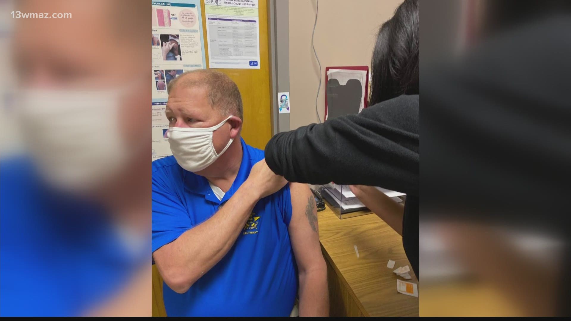 As people continue to try to get vaccinated against COVID-19, law enforcement officers are also getting in line.