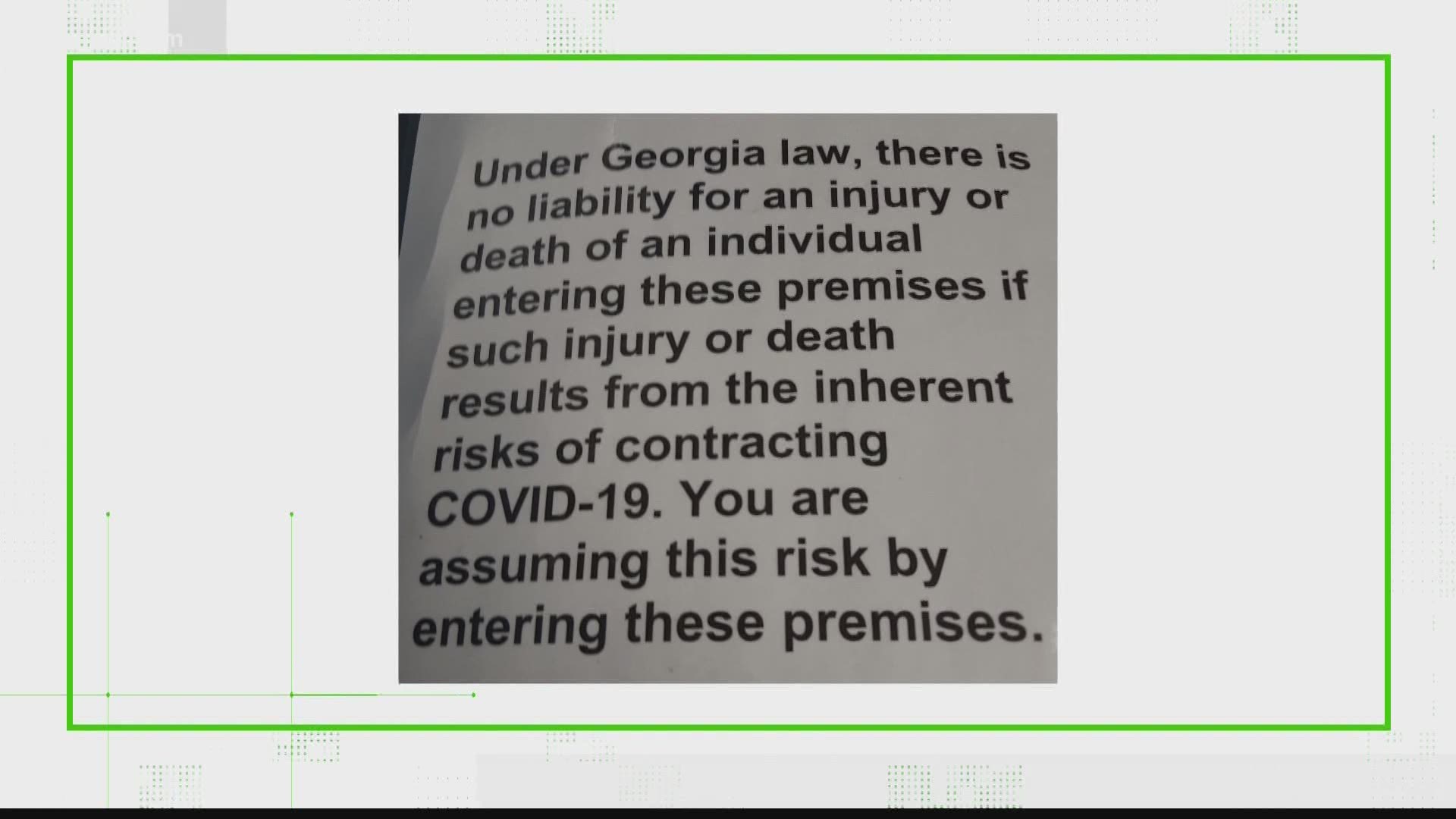 13WMAZ has been getting questions about whether or not businesses can be held responsible if an employee contracts COVID-19.