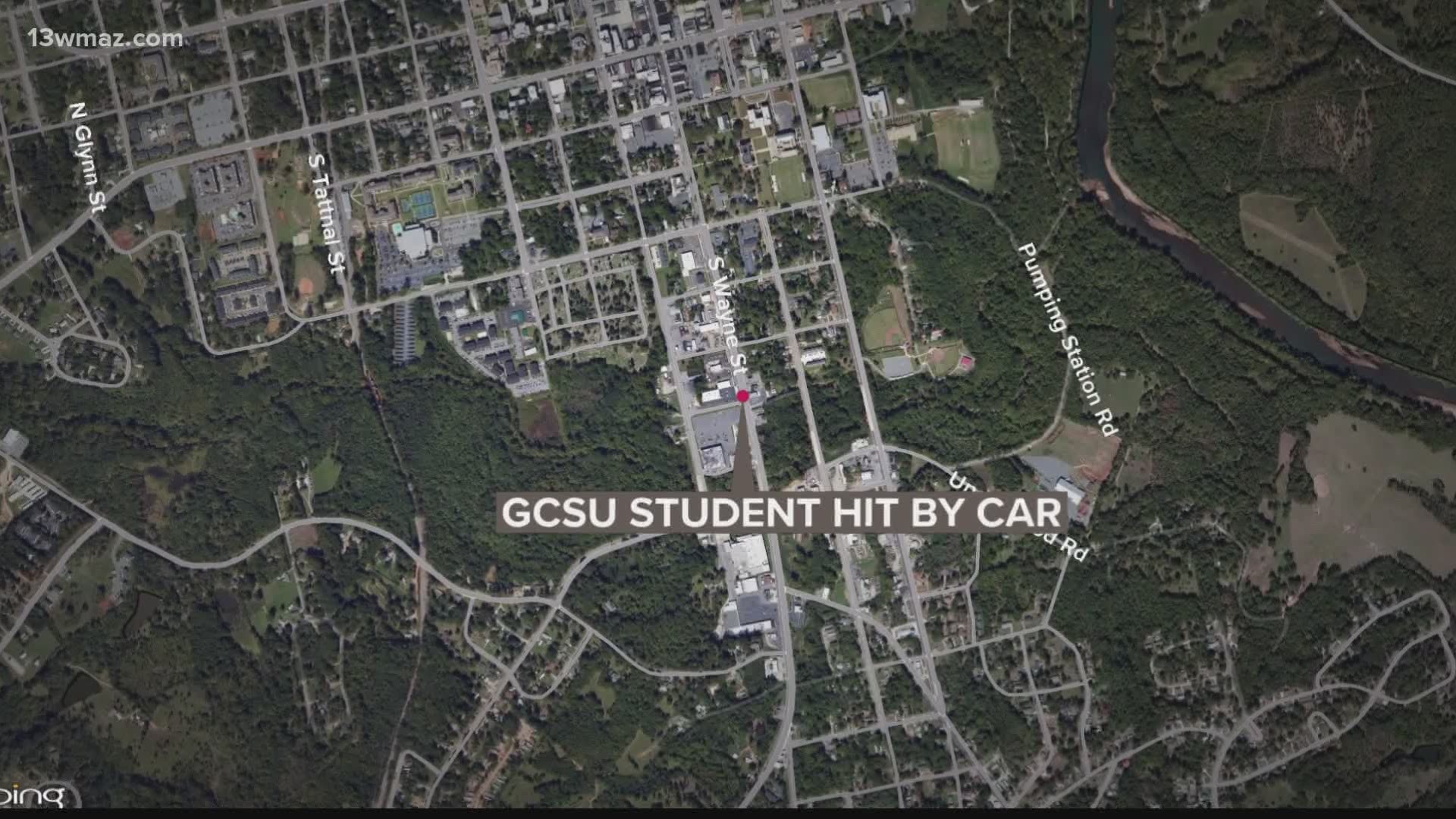 Georgia State Patrol says the 22-year-old woman is suffering from serious injuries.
