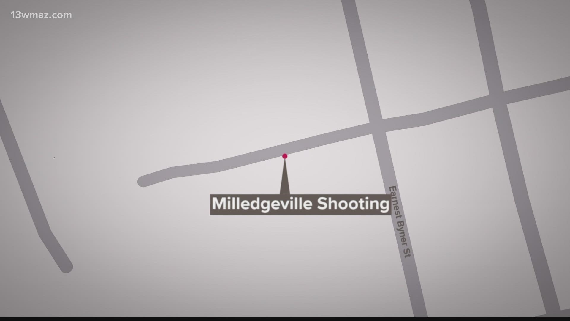 Milledgeville police say a detective heard gun shots on West Montgomery Street early Saturday morning.