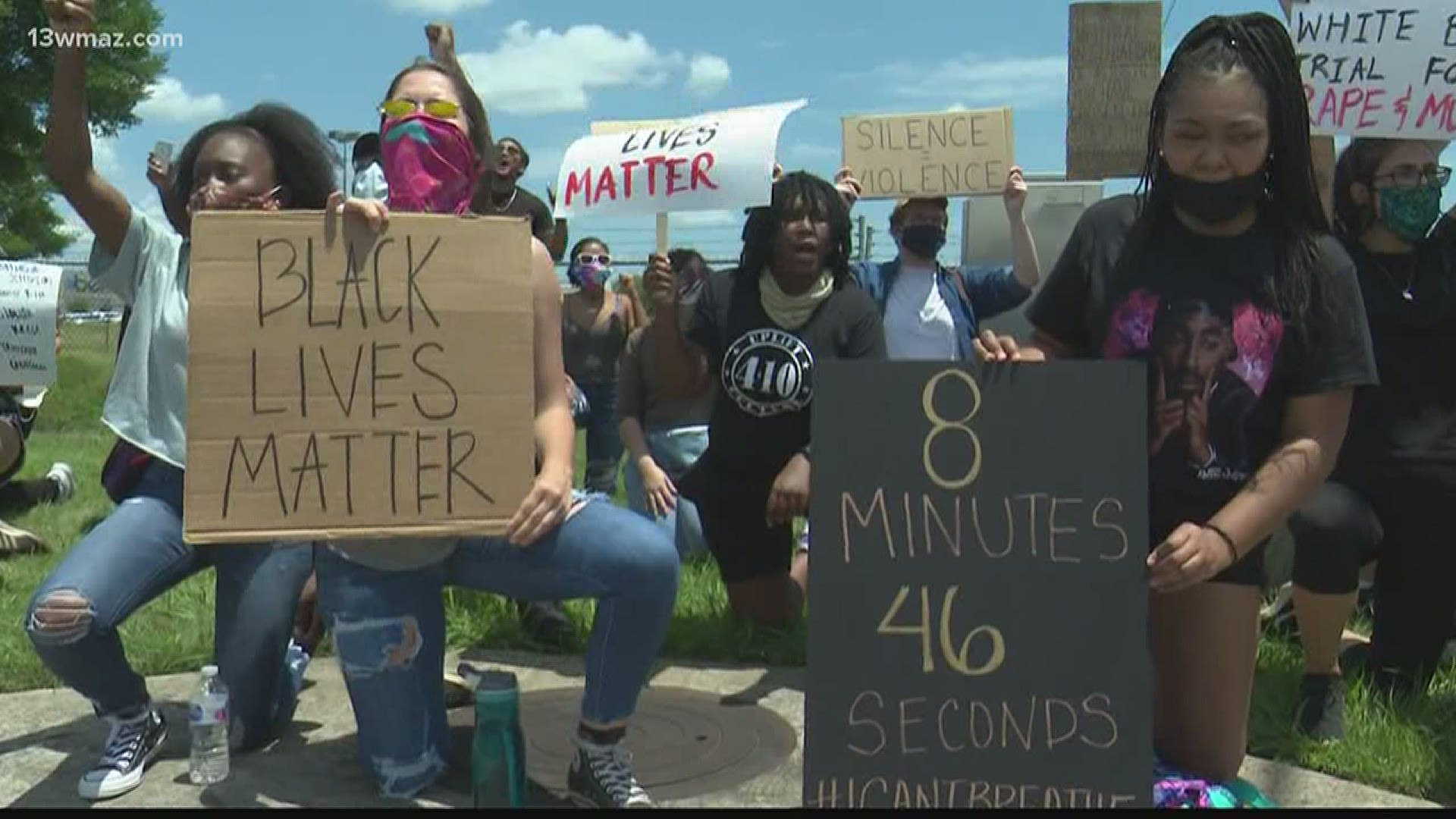 Protesters are marching all over Central Georgia against violence and injustice against African Americans, including 200 people in Warner Robins on Tuesday.