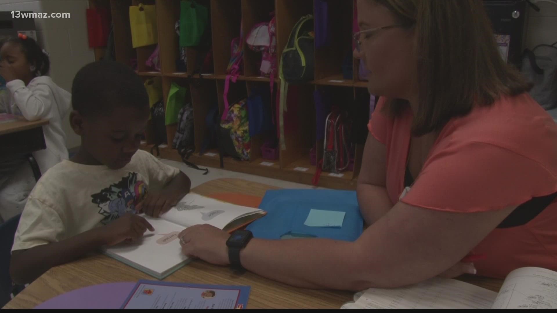 The elementary school  is a part of a state wide program 'Growing Readers' that not every school is taking part.