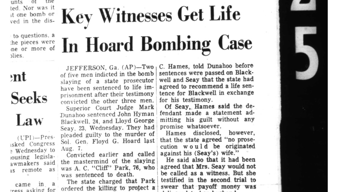 DA Floyd Hoard killed by Dixie Mafia in 1967