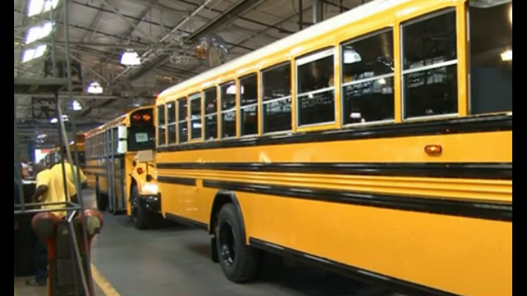 Blue Bird bus manufacturer lays off over 100 workers, citing supply chain issues and pandemic
