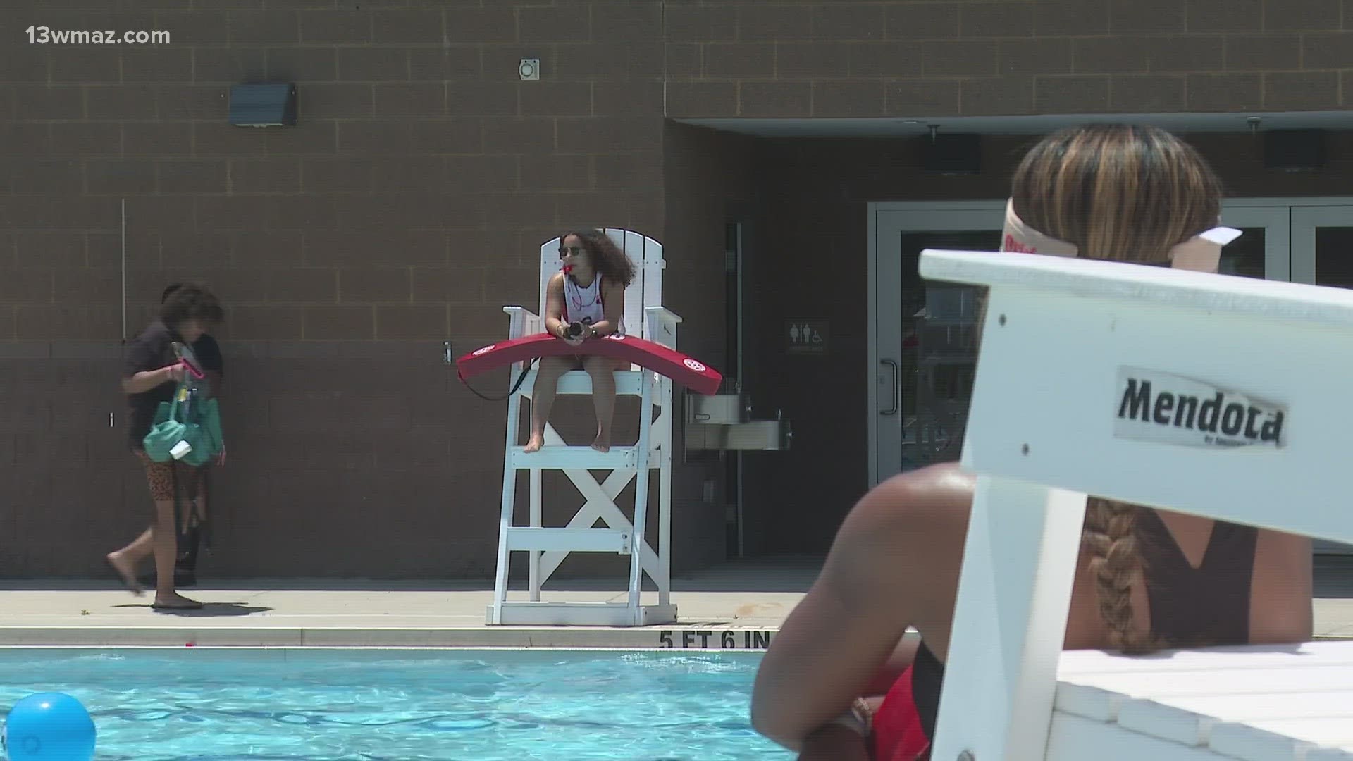 Kids splashed into summer break and Bibb County pools on Saturday.