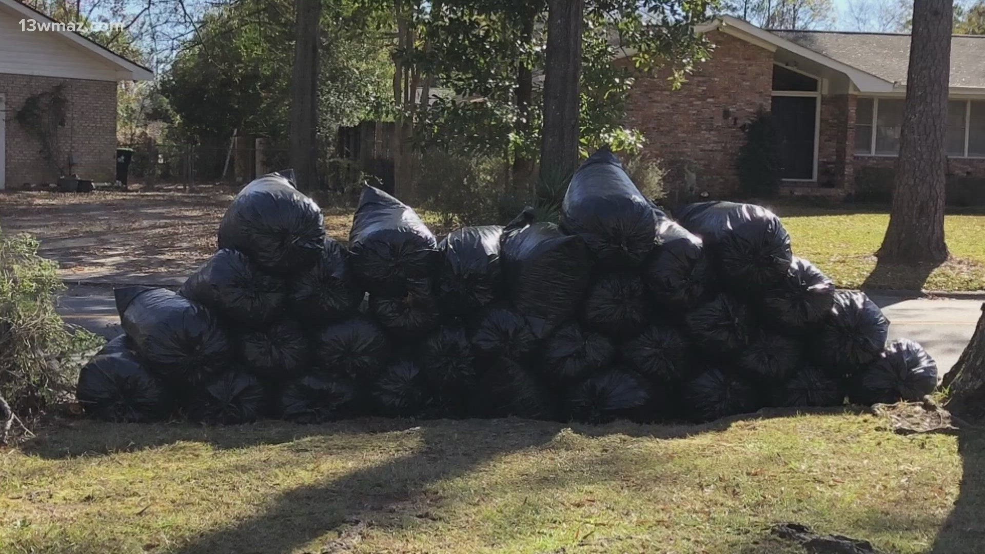 The city's new contract with GFL says residents have to bag leaves and yard clippings. The previous trash company would scoop up piles of leaves raked to the curb