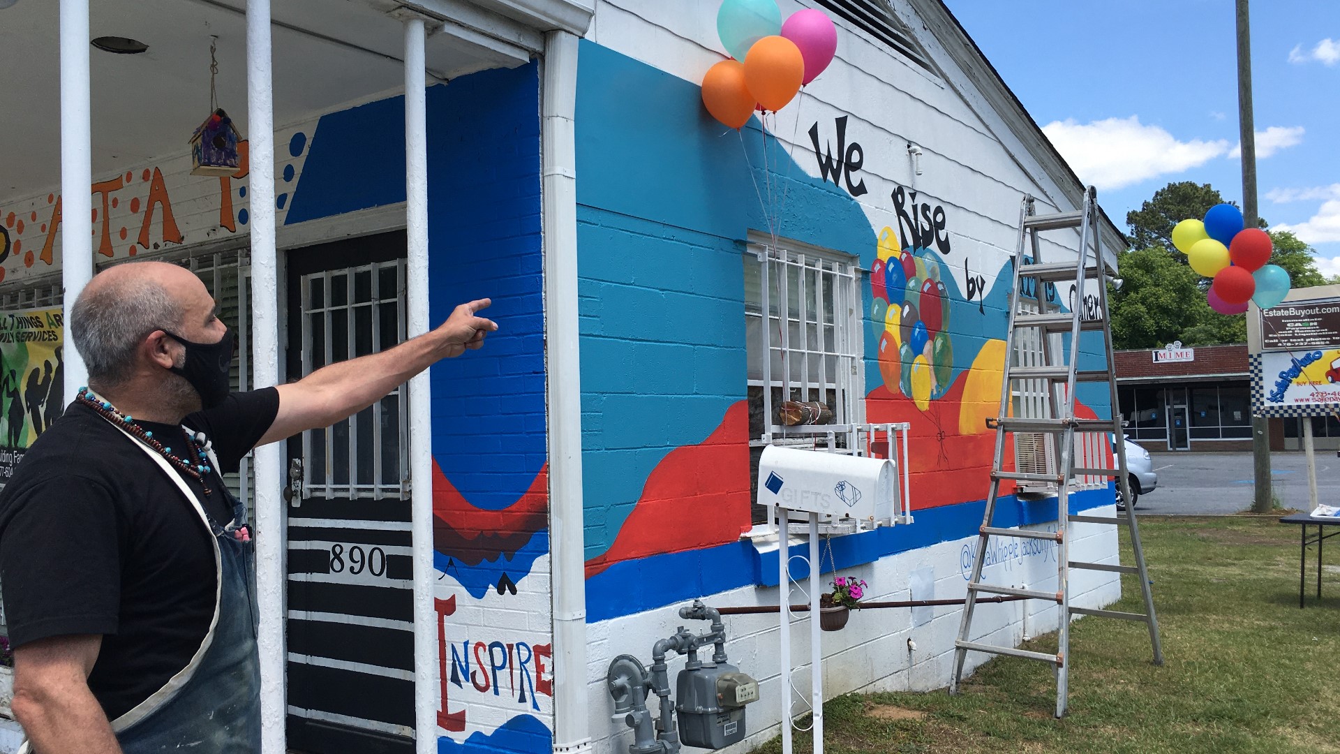 Colorful murals coming to life at 880 Pio Nono Ave. hint at the future of the old Hillcrest Cleaners as the ATAP Community Center at the corner of Hendley Street.