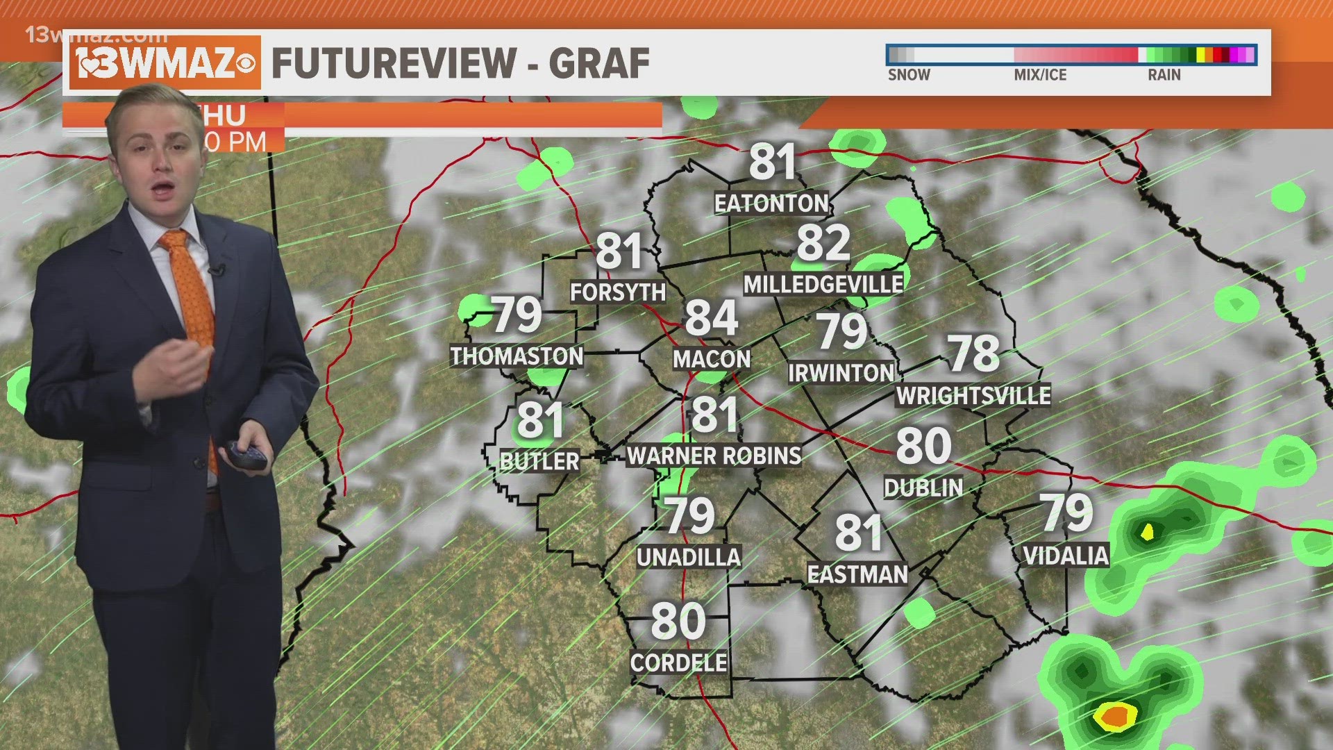 Mostly cloudy and passing showers through the afternoon hours.