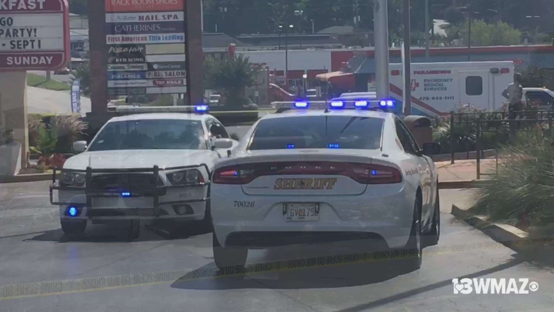Deputies from the Bibb County Sheriff's Office and Bibb County coroners have arrived to the scene of an apparent homicide at the Chick-Fil-A on Bloomfield Road
