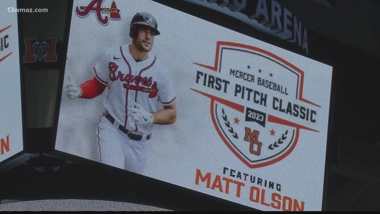 Atlanta Braves' Matt Olson a hit at Mercer First Pitch event