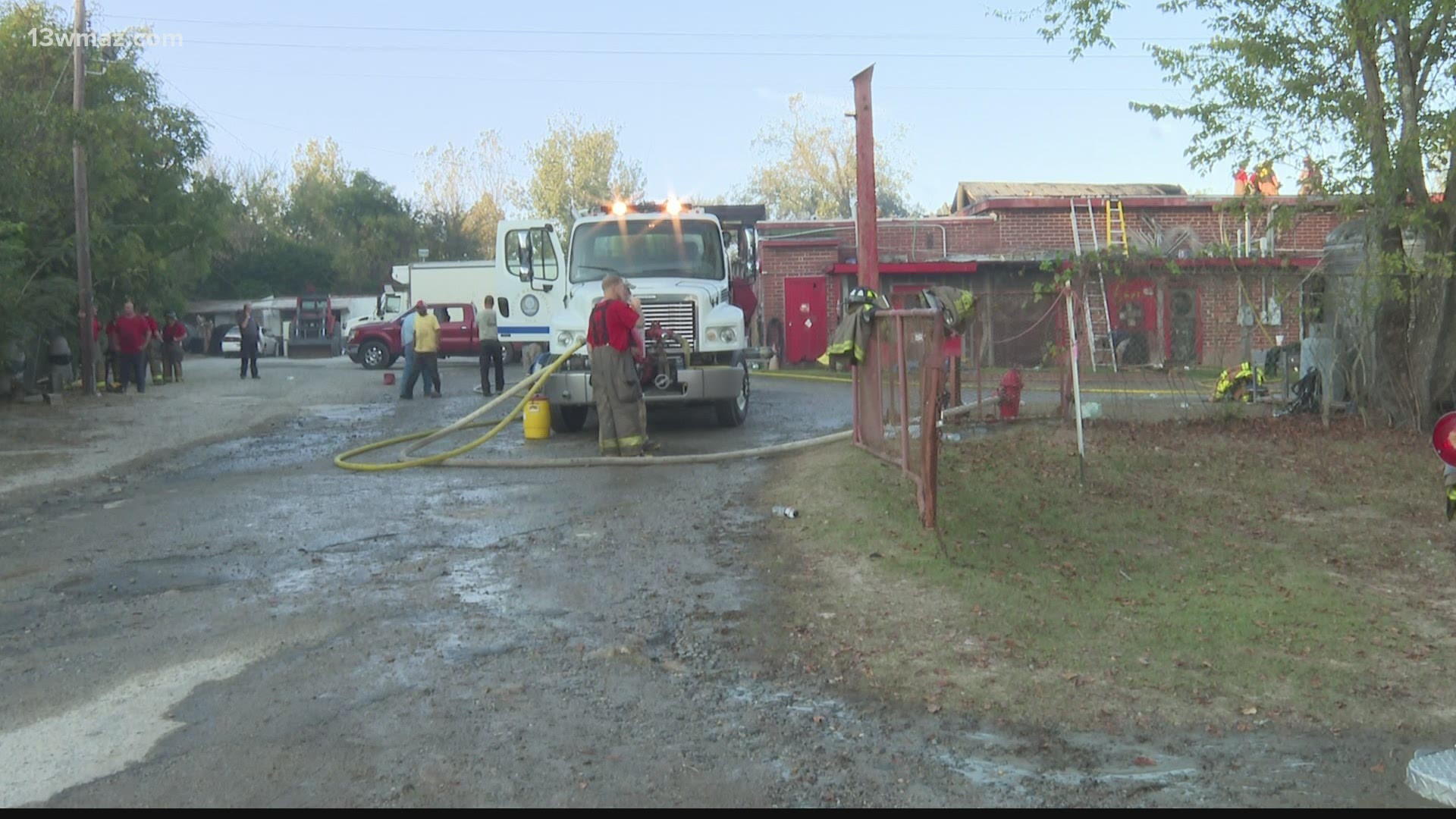 The McAfee Packing Company in Wrightsville was damaged in a fire Wednesday afternoon.