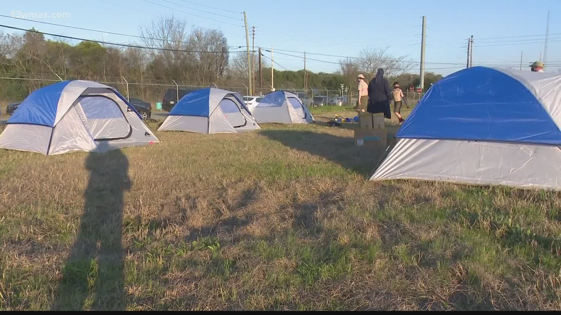 People gathered at the Daybreak Center in Macon and at their homes to bring awareness to homelessness and raise money for those in need.