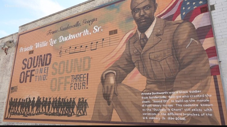 Creator of famous 'sound off' chant honored with mural in Sandersville