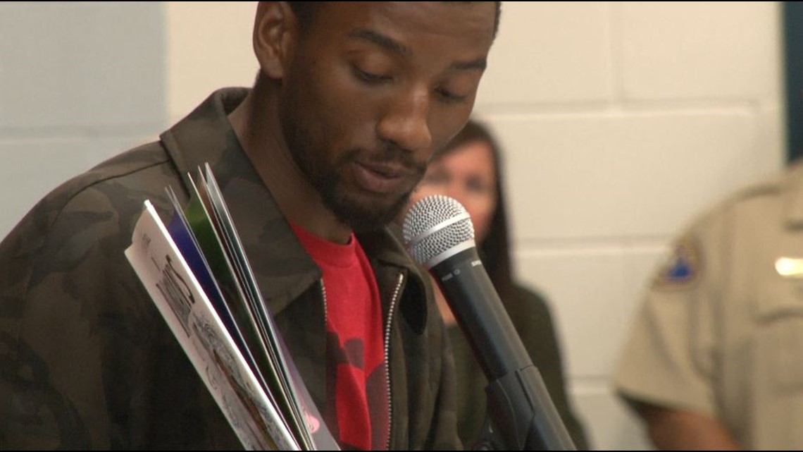 Moment of Glory: Malcolm Mitchell, one of Pats' heroes in 28-3 comeback,  now promotes literacy to kids