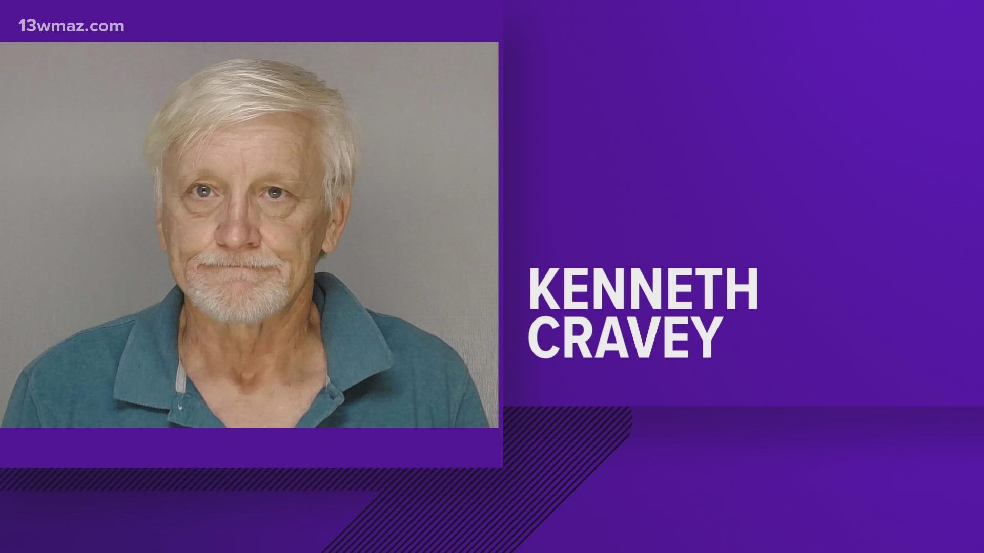 66-year-old Kenneth Thomas Cravey was arrested and charged with three counts of Aggravated Assault.