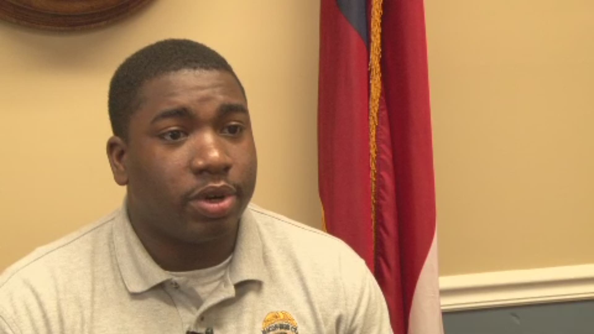 Macon-Bibb County firefighter James Rushin talks about the dangers of fighting fires.