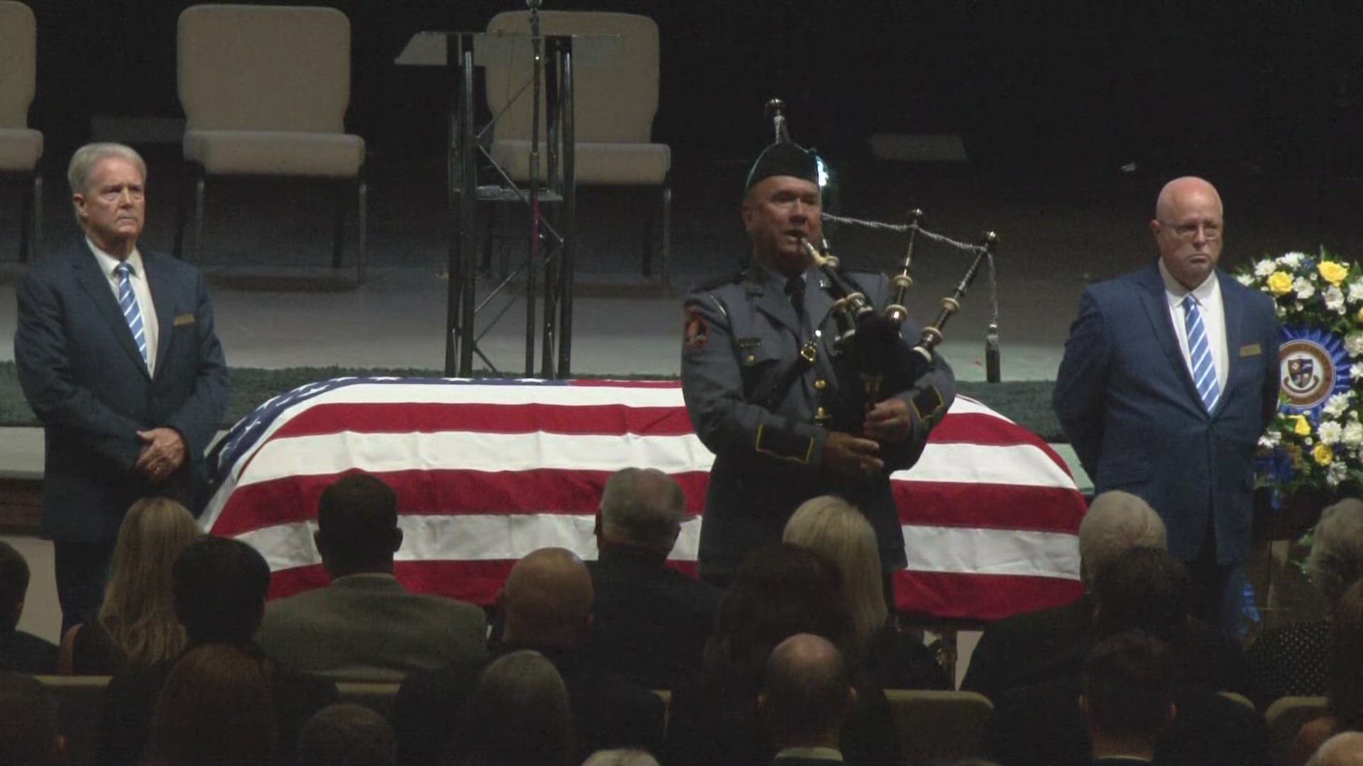 The life of Cullen Talton was remembered fondly with speakers highlighting his years of service and leadership.