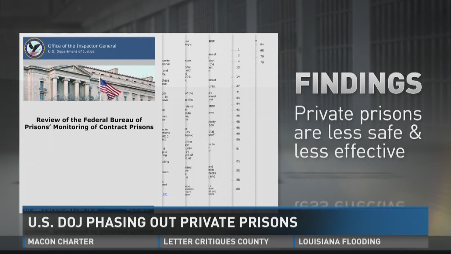 US DOJ phasing out private prisons