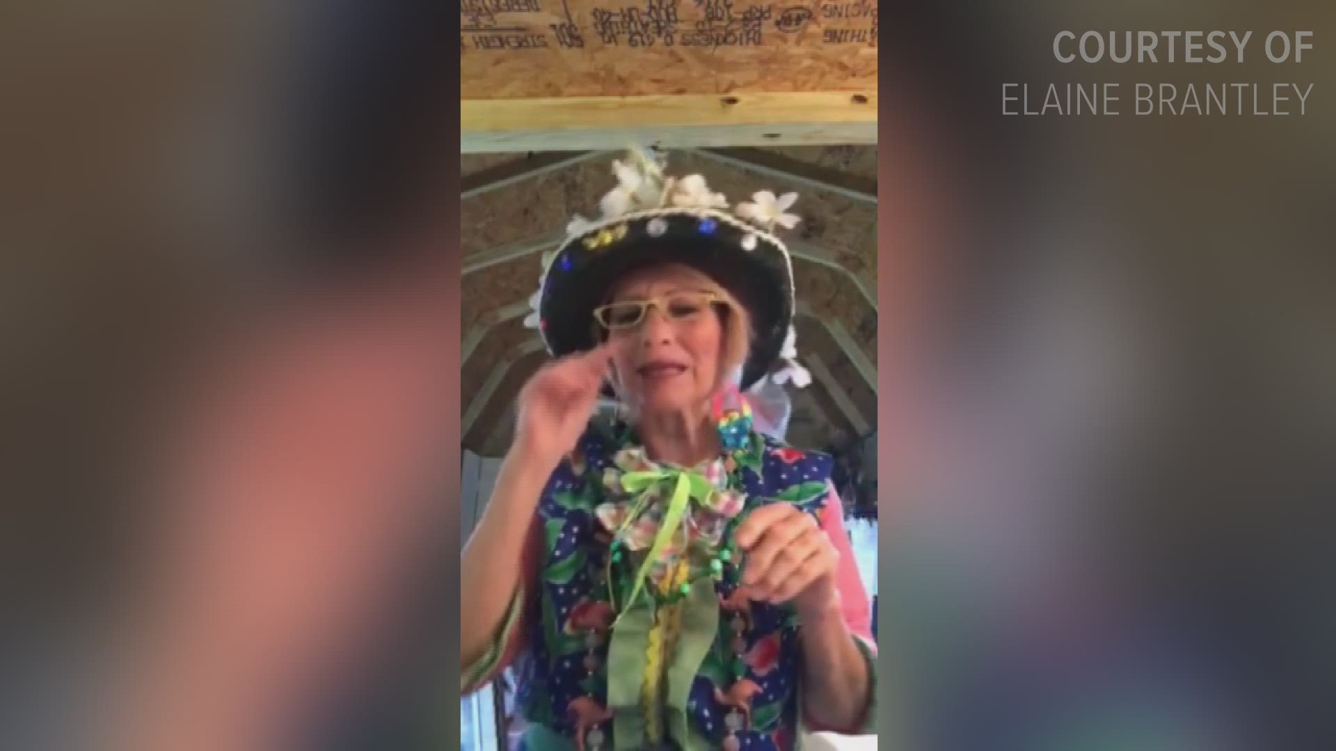 Elaine Brantley is going viral on Facebook for telling church-goers to embrace 'online religion' by remixing a popular hymn.