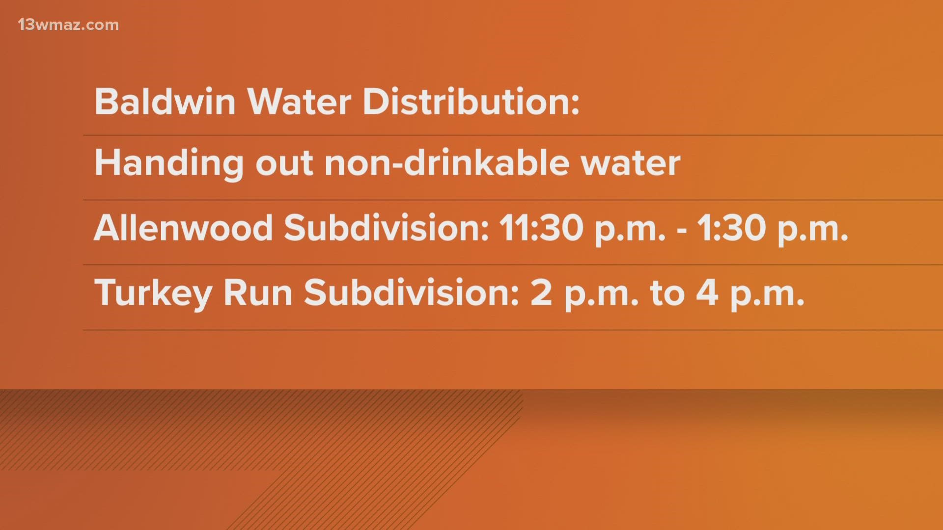 They say this water should be used only for flushing toilets and is not safe to drink.