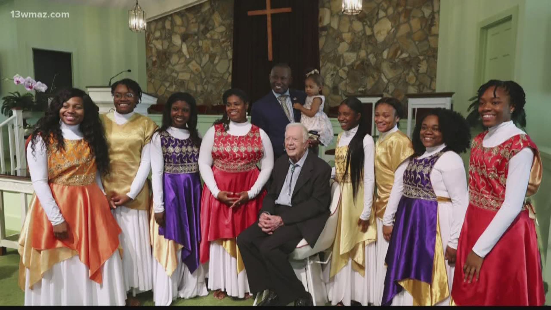 A Macon dance group receiving national attention for its performance for former president Jimmy Carter.
