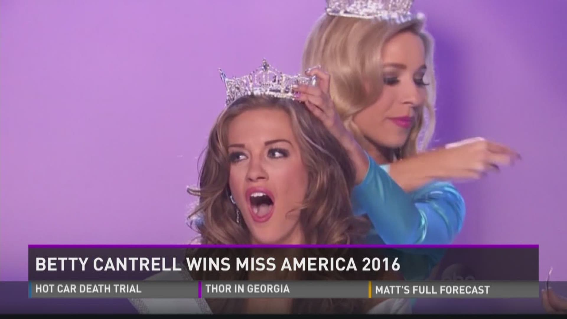 Warner Robins very own Betty Cantrell is the new Miss America. The Cantrell center in Warner Robins hosted a watch party Sunday night.