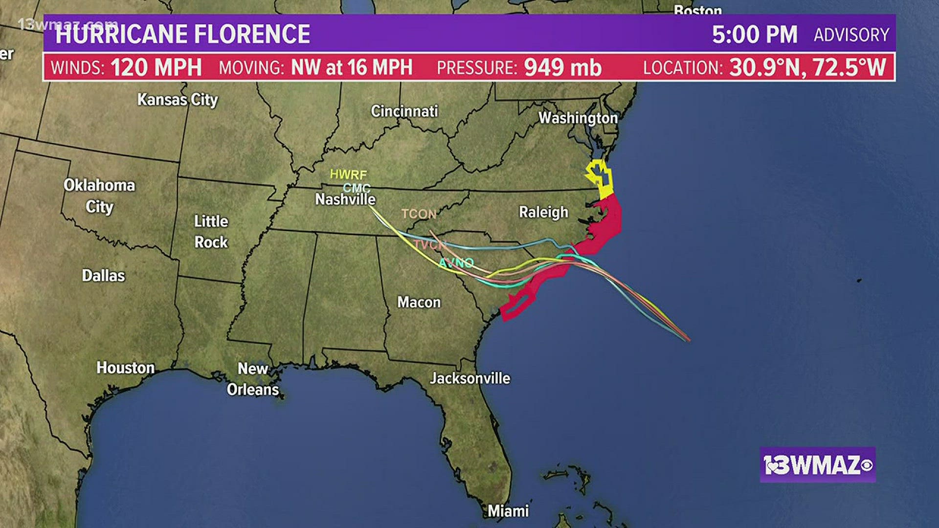 Tracking Florence: What is the 'cone of uncertainty?'