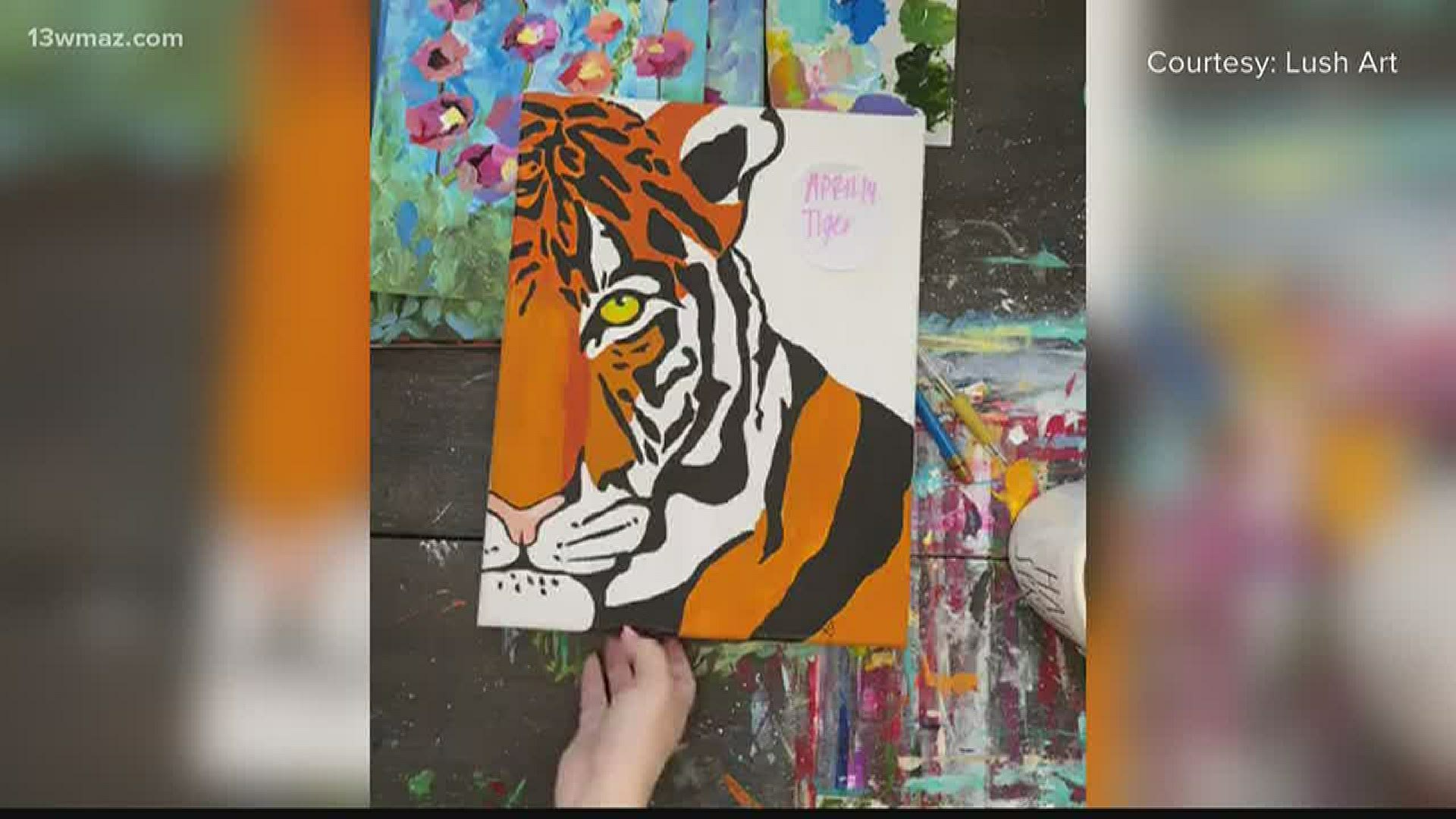 With in-person art classes cancelled, Lush Art in Warner Robins is bringing their painting classes to your computer screen.