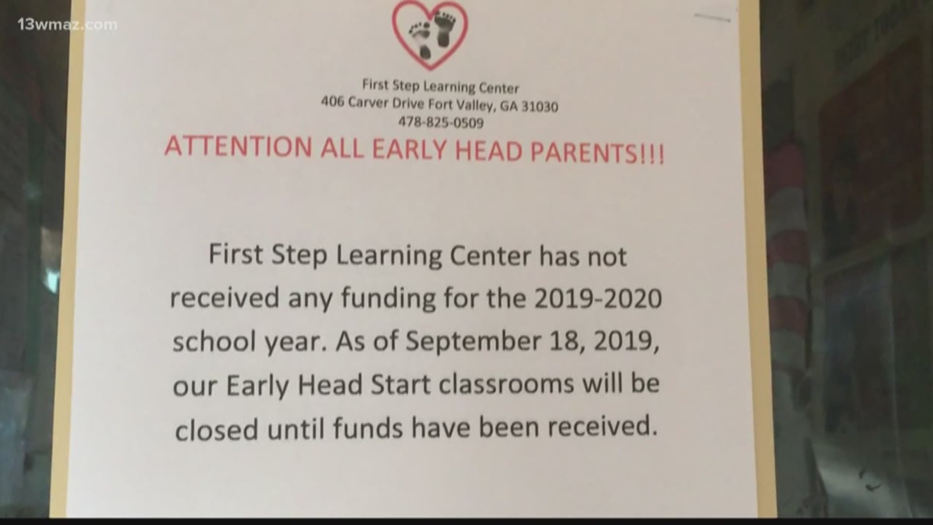 Nearly a dozen day cares say they haven't received their portion of a federal grant funded through a Fort Valley State University program.
Pepper Baker spoke to one of the day care owners in Peach County about why she's having to close her doors for now.
