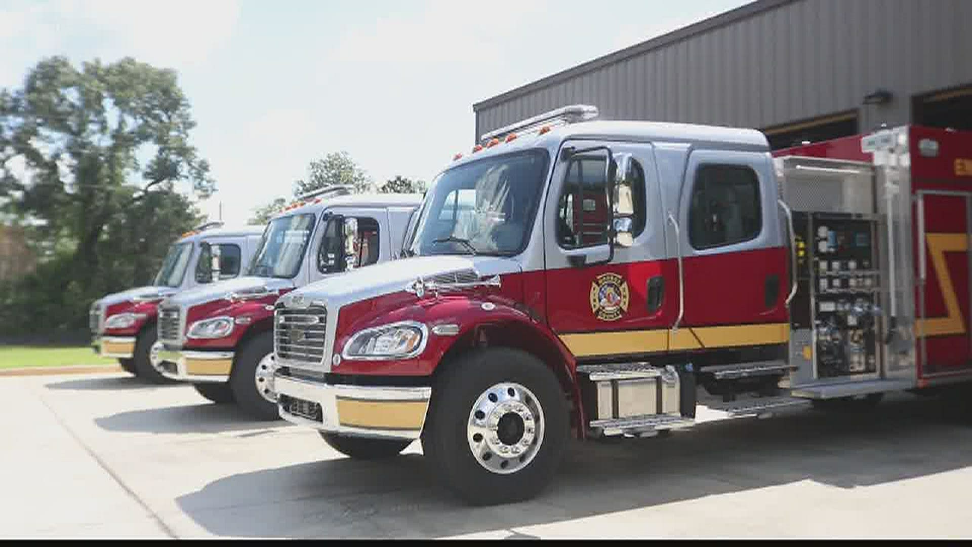 The new trucks have upgraded equipment and can hold up to 1,000 gallons of water.