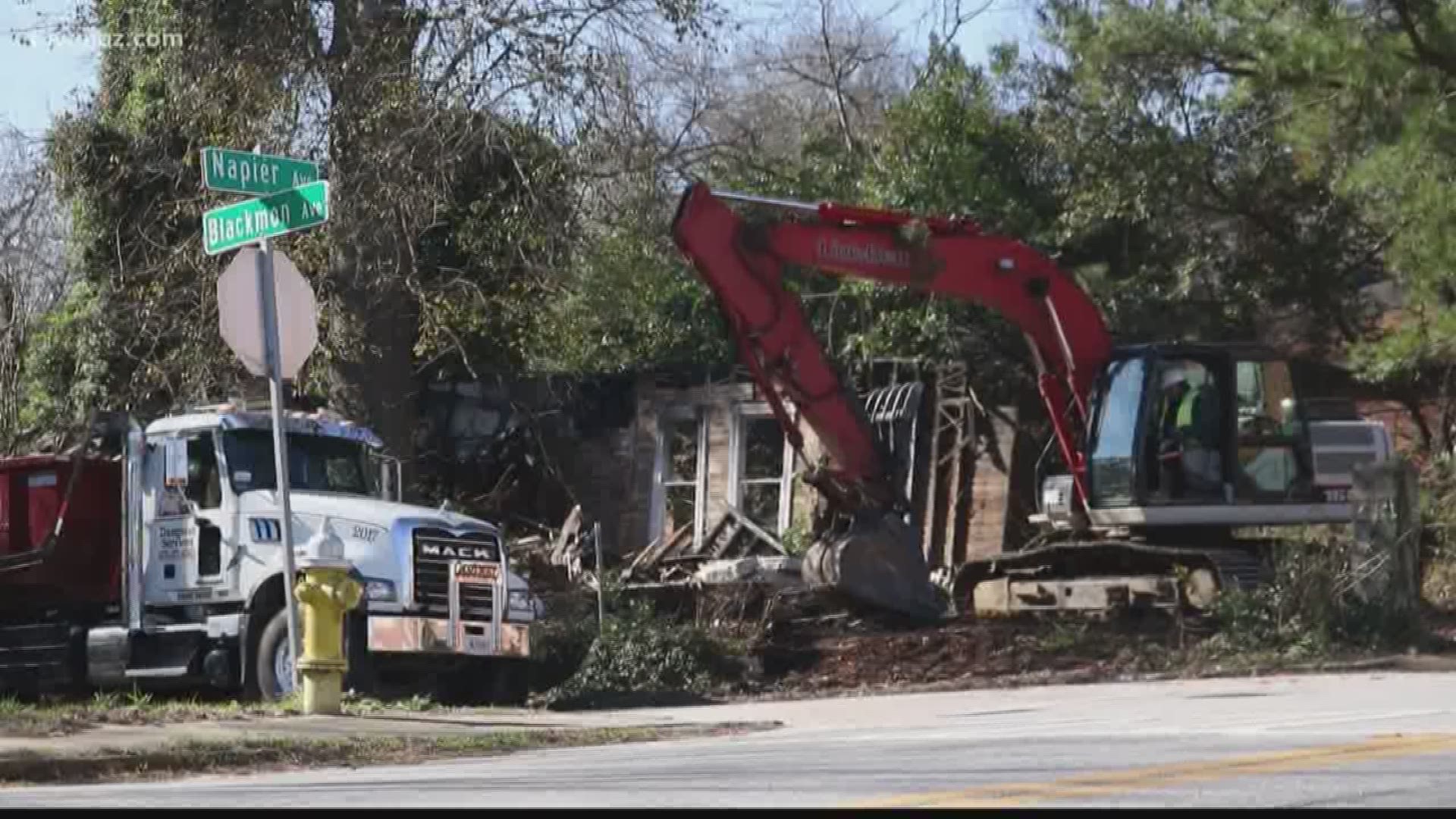 Blighted houses demolished on Napier
