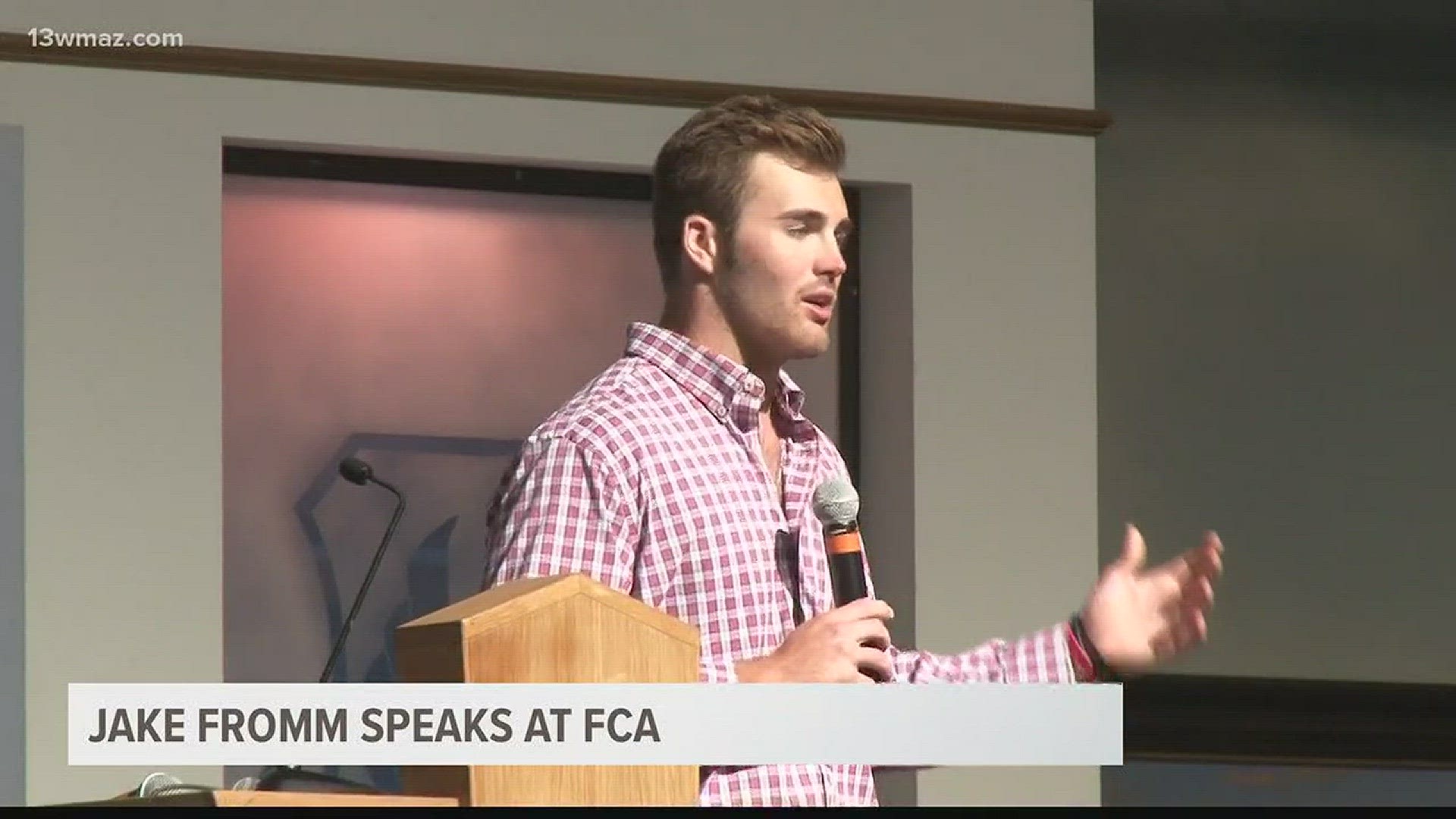 Jake Fromm speaks at FCA