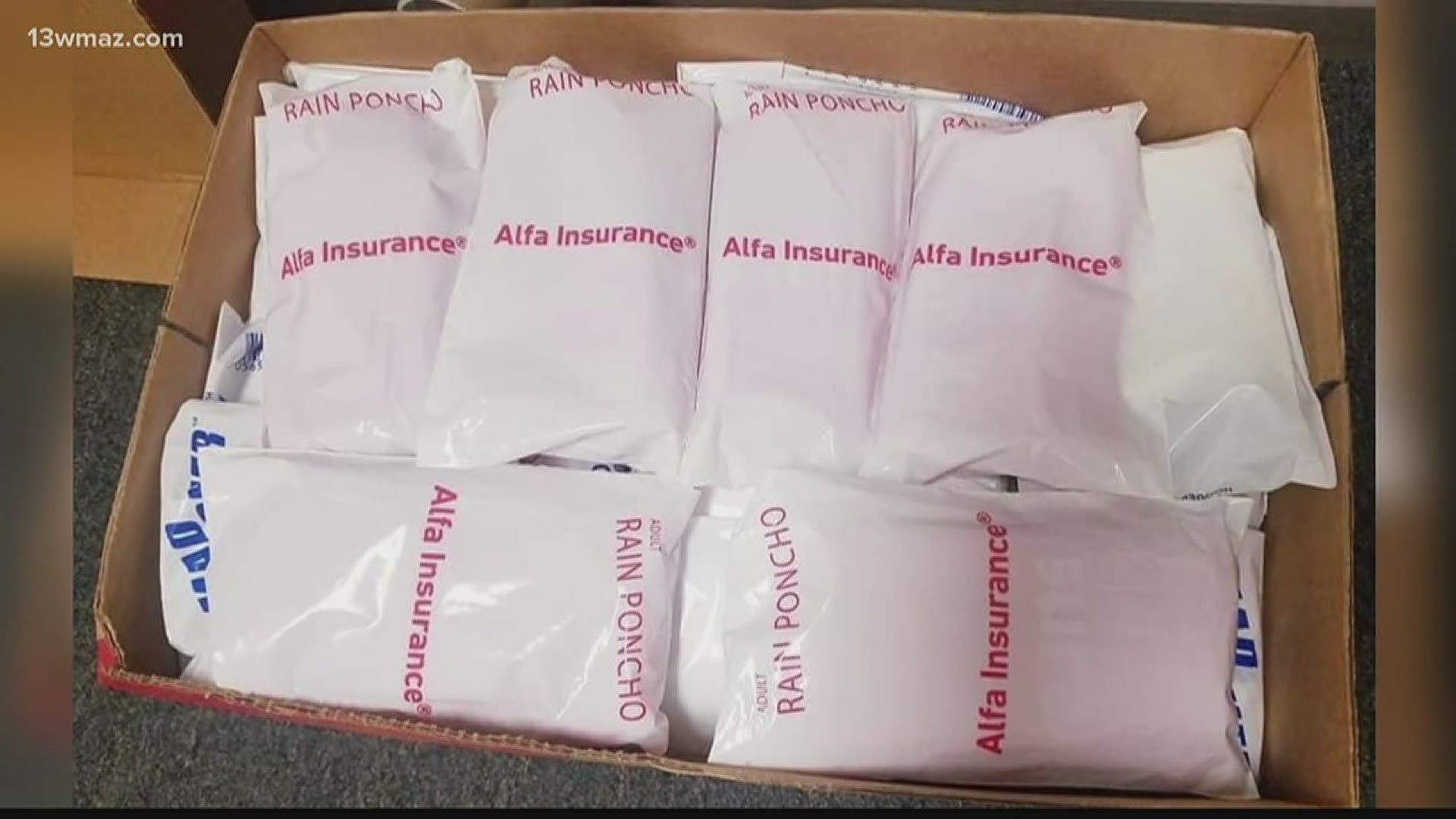 Alfa Insurance donated their leftover ponchos to Houston Medical Center staff to wear over their scrubs as another layer of protection.