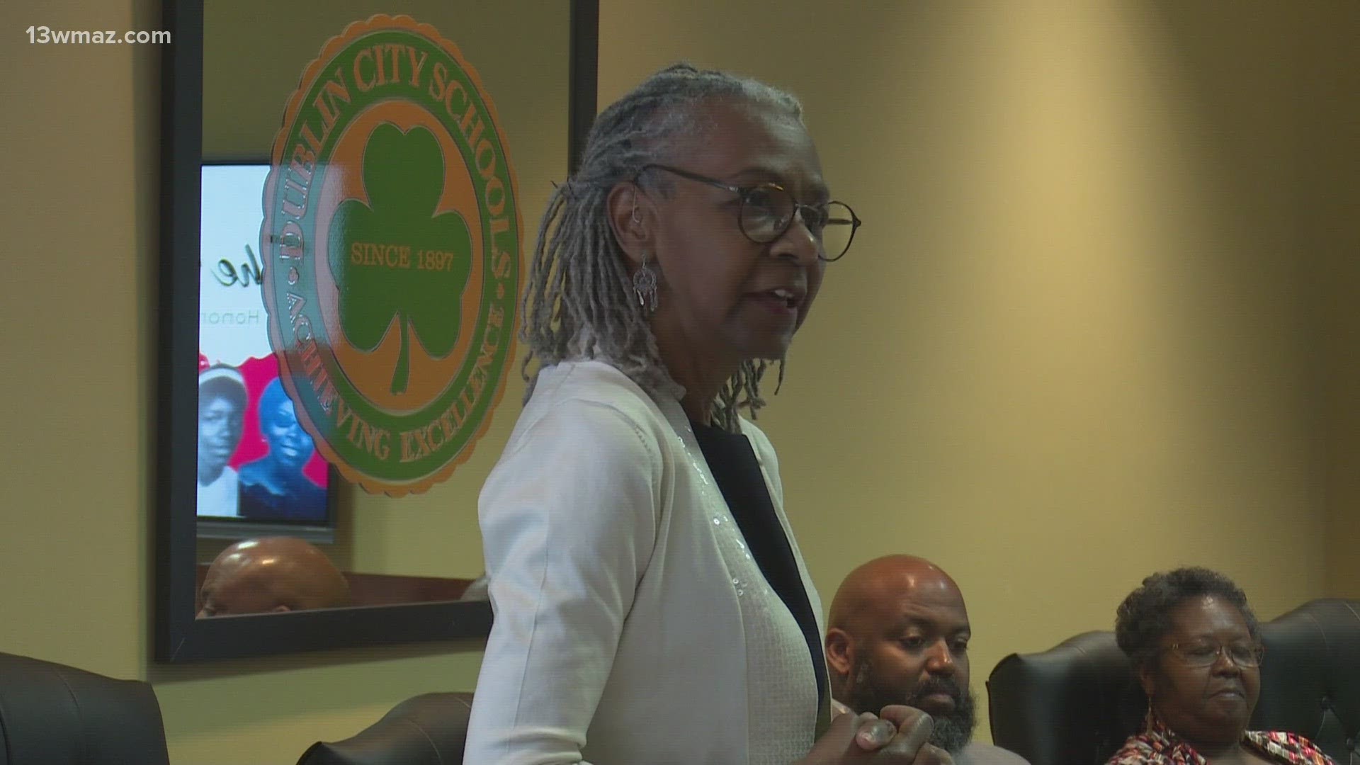 The Dublin City Board of Education honored its first seven African American students, known as the Magnificent Seven.