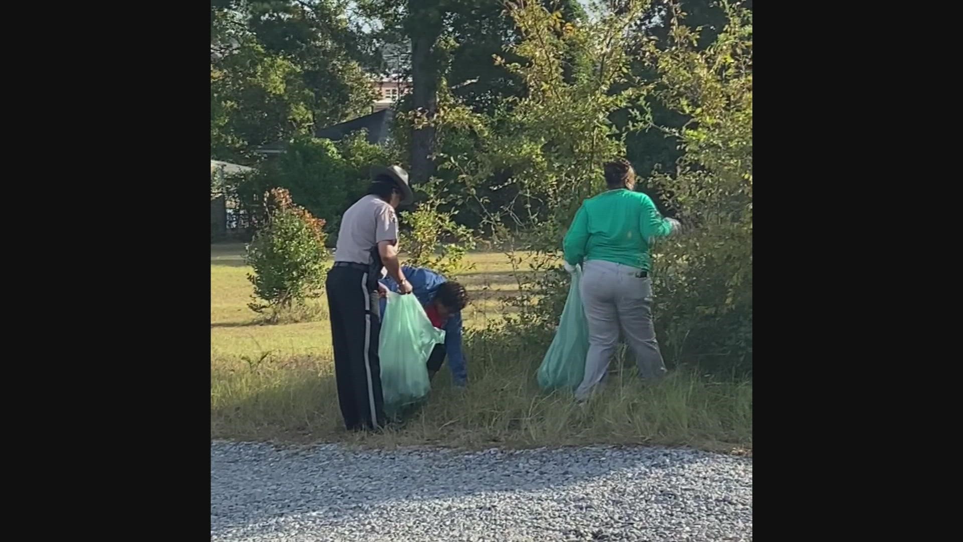 'Faith and Blue' weekend cleanups happened all over Macon Bibb.