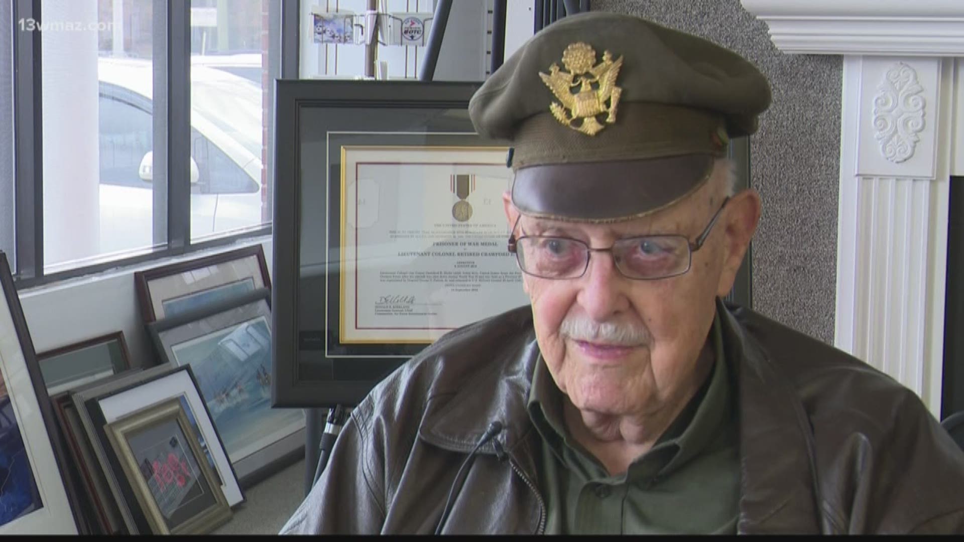 Lt. Colonel Crawford Hicks has seen a lot in his 98 years, but getting shot down over Germany during WWII and being held as a POW is something he won't forget.