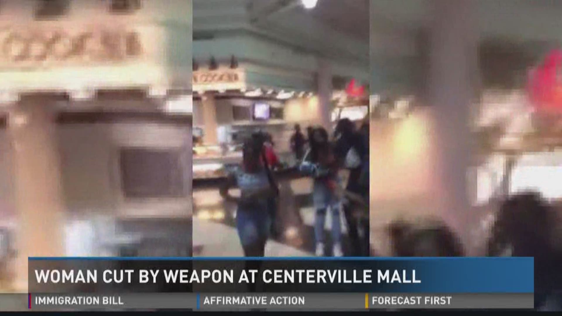 Woman cut by weapon at Centerville mall