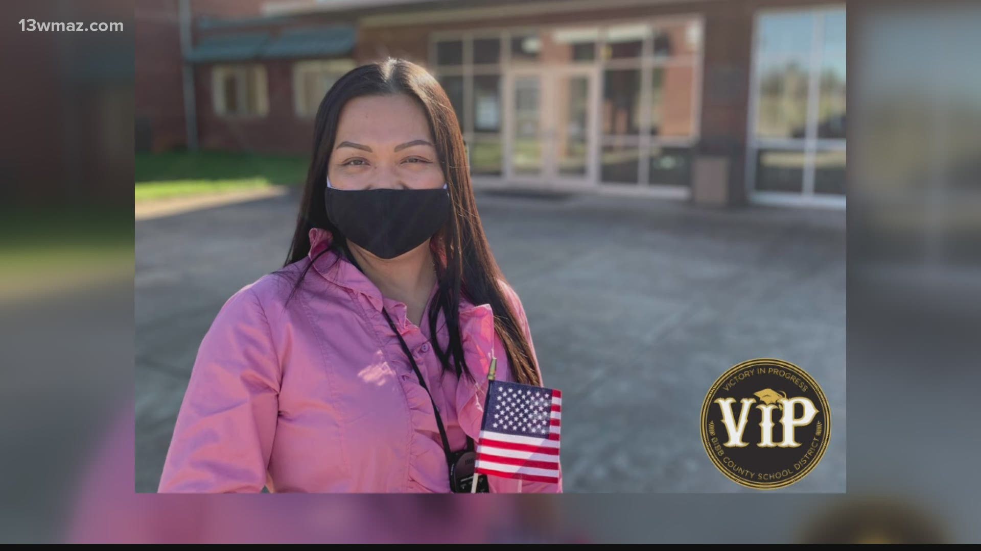 Biology teacher Marissa Rondina, who came to America from the Philippines 14 years ago, earned her US citizenship on Friday.