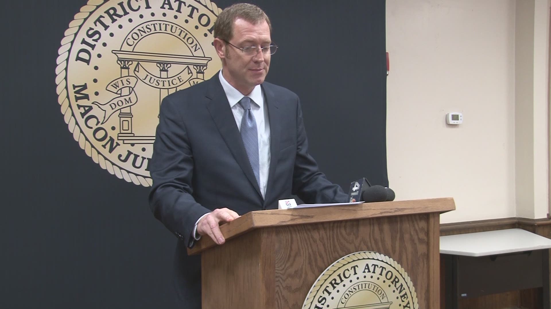 District Attorney David Cooke announces more than a dozen charges against 7 people in connection with a prostitution and pimping scandal at FVSU in Georgia