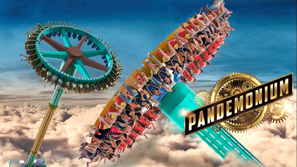 PHOTOS Six Flags Over Pandemonium ride